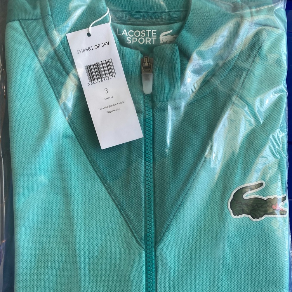 MIAMI OPEN TENNIS LACOSTE Teal Full-Zip Jacket - Picture 4 of 4